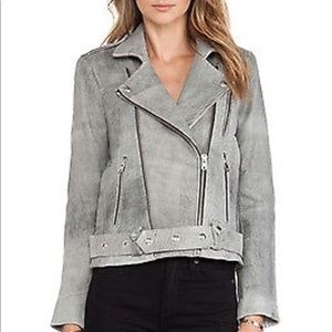 IRO light grey moto jacket FR 40